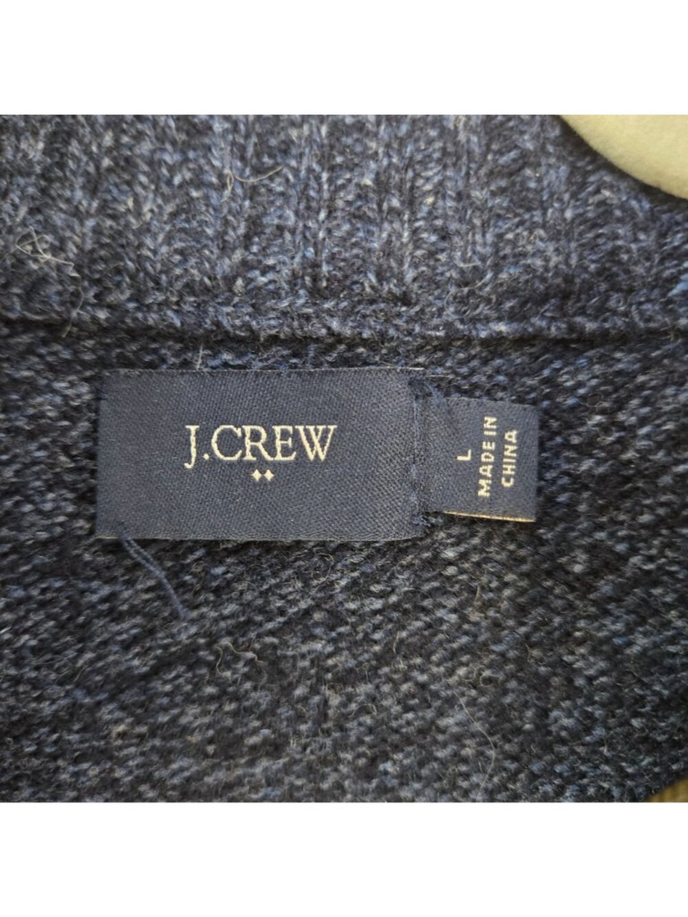 J. Crew Factory 100% Lambswool Quarter Zip Heathered Sweater Size Large - Picture 3 of 6